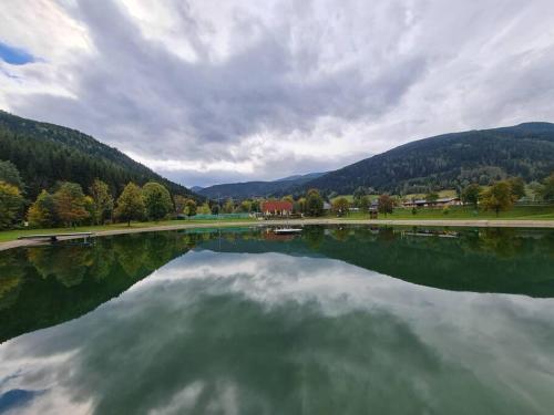 a large body of water with trees and mountains at PAAL 162 - Tolle Aussicht, 2 Terasssen, Großes Grundstück in Stadl an der Mur