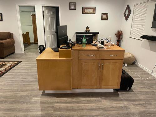 an office with a desk with a computer on it at Crazy Horse - APT 1 in Kanab