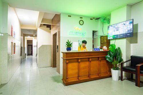 The lobby or reception area at Khanh Vy Hotel
