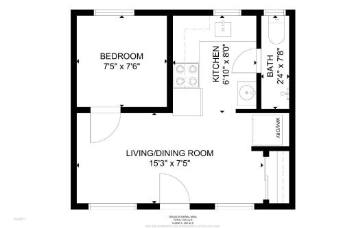 a floor plan of a house at Sea Haven Motel Unit 2. in Rockaway Beach