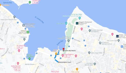 um mapa da cidade de San Francisco em Central & 1 min walk to the sea! "The Gallery" Apartment, Sliema em Sliema