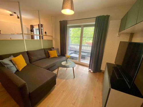 Χώρος καθιστικού στο Apartment in Potsdam-Babelsberg