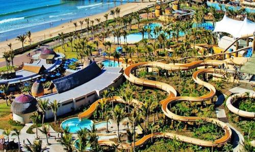 an aerial view of a water park at a resort at Precious Paradise Ushaka in Durban