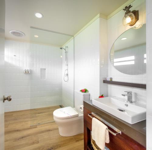 南迪的住宿－斐濟蓋特威酒店，一间带水槽、卫生间和镜子的浴室