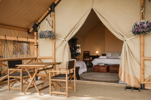Postel nebo postele na pokoji v ubytování Mia Glamping