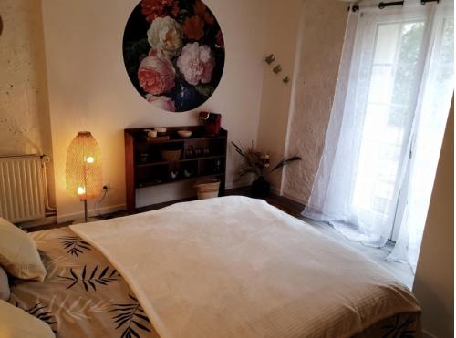 מיטה או מיטות בחדר ב-LA COLOMBIERE