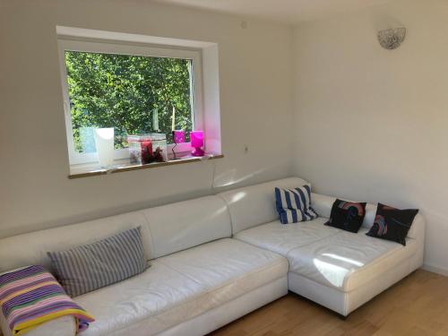 Ruang duduk di Tu Casa Chiemsee Ferienhaus