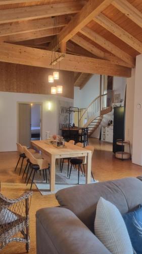 Χώρος καθιστικού στο Ferienwohnung Stützenmühle