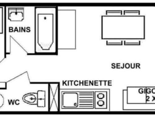 Appartement Les Saisies, 1 pièce, 4 personnes - FR-1-594-215