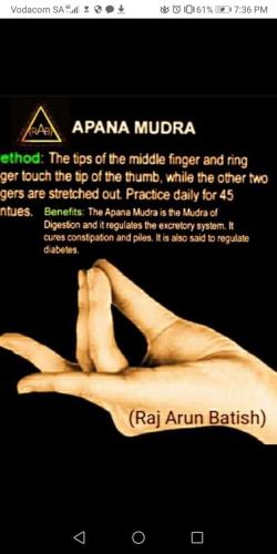 a picture of a persons hand with a foot at Bo-Yoga in Ramsgate