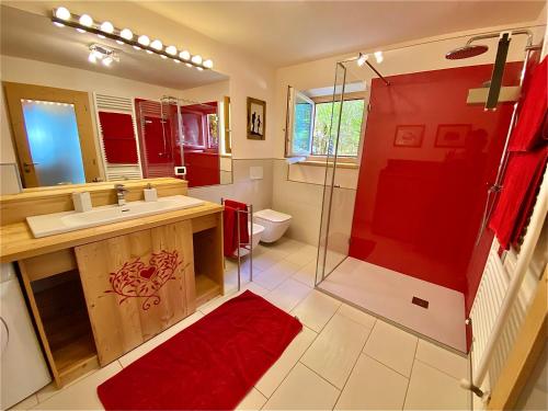 Ett badrum på Casa Francesca