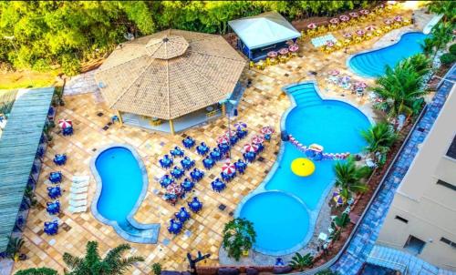 an overhead view of a pool at a resort at Golden Dolphin Grand Hotel in Caldas Novas