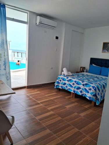 Ένα ή περισσότερα κρεβάτια σε δωμάτιο στο Las Fragatas Casa Hotel