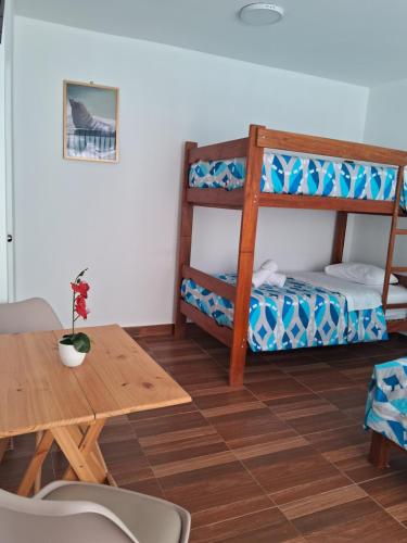 Ένα ή περισσότερα κρεβάτια σε δωμάτιο στο Las Fragatas Casa Hotel