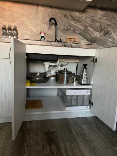 Una cocina o zona de cocina en Apartmány Andělská