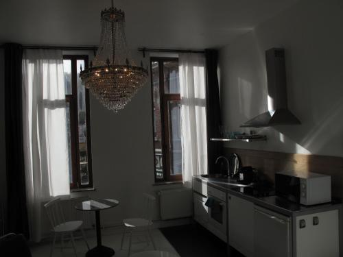 Kuchyň nebo kuchyňský kout v ubytování Apartment Jules & Jim