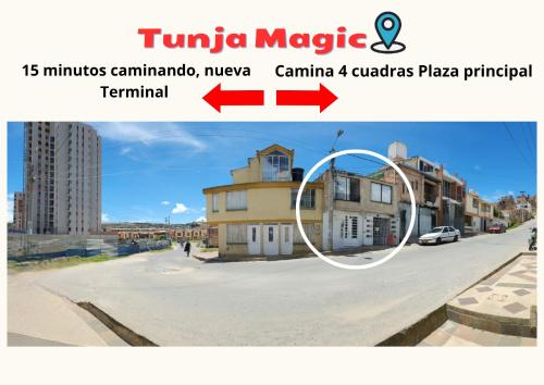 a picture of a street with a building at Tunja Magic Habitación. in Tunja