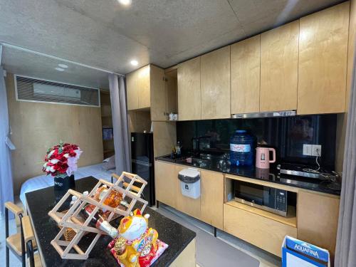 Kuchyň nebo kuchyňský kout v ubytování Bảo Lan Homestay