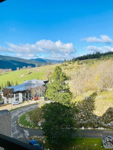 an aerial view of a house with a tree at Studio lumineux avec casier à ski in Villard-de-Lans