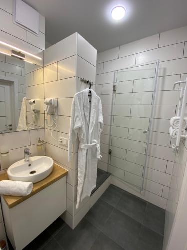 Kúpeľňa v ubytovaní Pattern apt Rodos