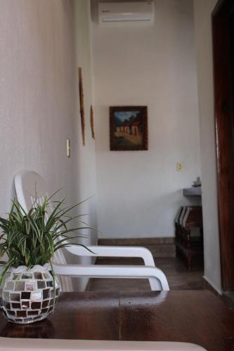Χώρος καθιστικού στο Bungalows Las Tortugas