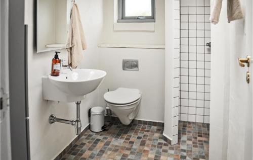 ニュボーにあるAmazing Home In Nyborg With 3 Bedrooms And Wifiのバスルーム(トイレ、洗面台付)