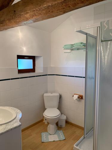Koupelna v ubytování Manoir Les Touches