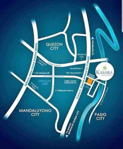 a drawing of a map of a city at Kasara Condo Staycation by Vhi in Manila