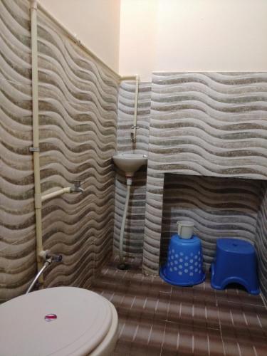 a bathroom with a toilet and a sink at Red king home stay in Bikaner