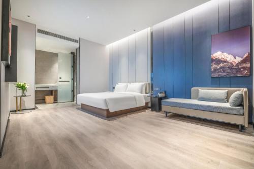 Ruang duduk di Chengdu Southwest Jiaotongda Shawan Subway Station Atour Hotel