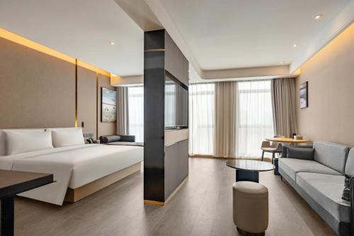 Χώρος καθιστικού στο Atour S Hotel Xining Haihu New District SDIC Plaza