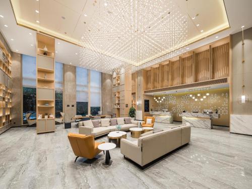 Χώρος καθιστικού στο Atour Hotel Ningbo Yinzhou Impression City