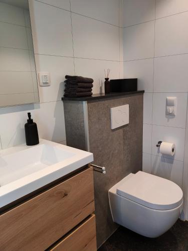 Bilik mandi di Vakantiewoningen Eyveld