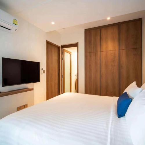 Postel nebo postele na pokoji v ubytování sea view villa2