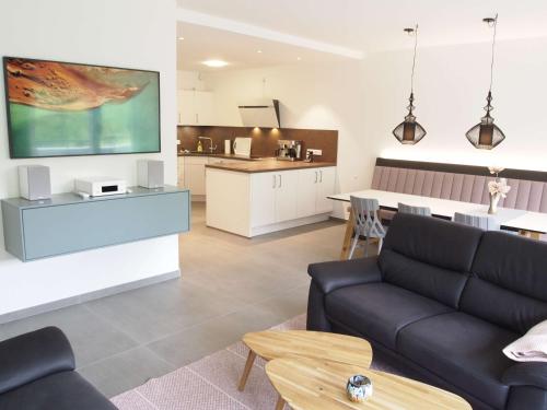 Kuchyň nebo kuchyňský kout v ubytování Ferienwohnung GrünWald