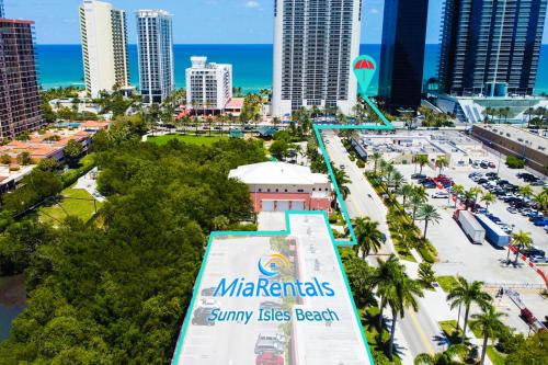 an aerial view of the mitzvah resort spa at Sunny Isles Apartments by MiaRentals in Sunny Isles Beach