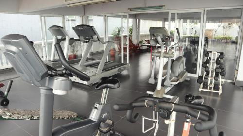 Fitness centrum a/nebo fitness zařízení v ubytování E&V Apartment