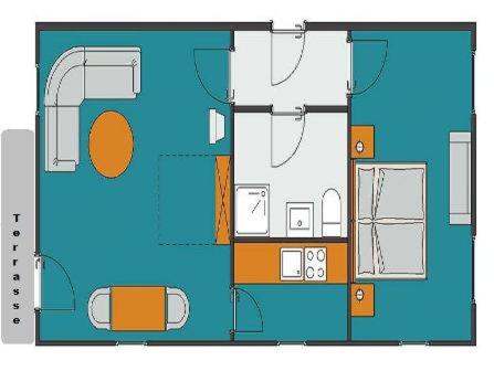 a floor plan of a house with at Gästehaus Sonner in Dietmannsried