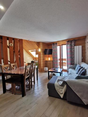 Posezení v ubytování Duplex Les 2 Alpes avec accès direct aux pistes