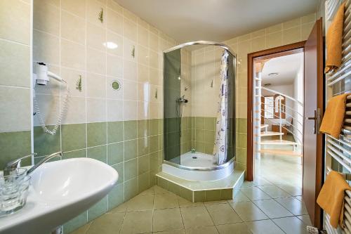 Koupelna v ubytování Hotel Spolcentrum