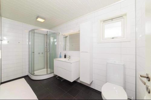 Koupelna v ubytování Øvre Stedjeveg 32