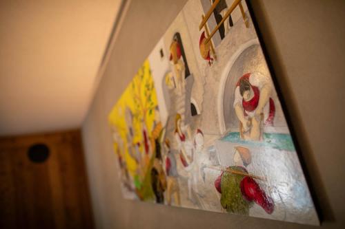 a picture of a painting of a church at La Noix - Alloggi ad uso turistico - VDA - ARVIER - n 0041 e n 0042 in Arvier