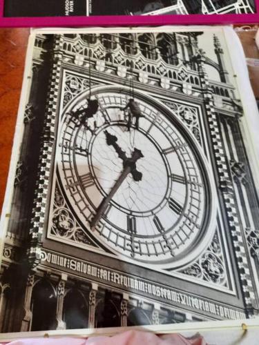 a clock tower with a large clock on it at Adri's House in Monterotondo