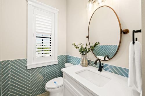 Un baño de Sunset Blue