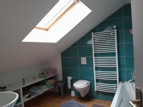 Koupelna v ubytování Chambre privée