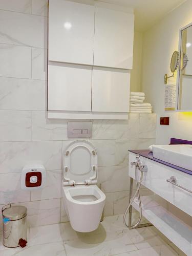 Koupelna v ubytování Batumi floor40