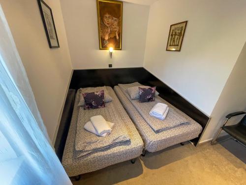 a bedroom with two beds in a room at Casa Edan Breaza in Breaza