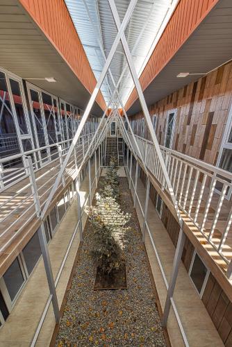 a view from the second floor of a building at ИксаОтель in Shymkent