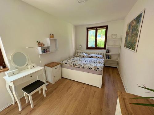 Postel nebo postele na pokoji v ubytování Apartmán Stará Sásová