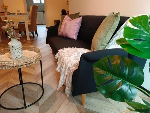 Zona de estar de Gite BA2 Epernay Centre vue sur parc